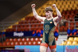 Europos imtynių jaunių čempionate Benediktas Bubelevičius iškovojo sidabro medalį