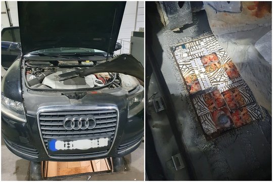 „Kontrabandos karavanas“ Šalčininkuose: muitinės kriminalistai per naktį sulaikė 9 automobilius su nelegaliais rūkalais