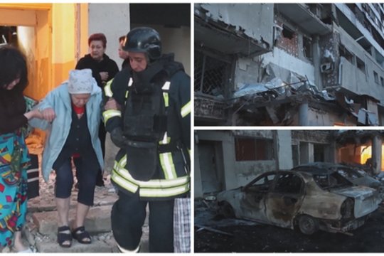 Rusijos dronai vėl atakavo Charkivą: gyventojų turtas skendo liepsnose ir virto griuvėsiais