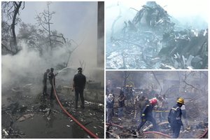 Aviakatastrofa Indijoje: lėktuvas krito ant motelio, pranešama apie 260 žuvusių