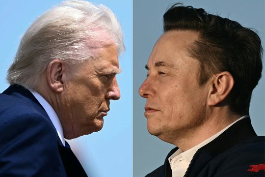 Du bendražygiai žaibiškai pavirto priešais: kaip ir kodėl iširo D. Trumpo bei E. Musko sąjunga?