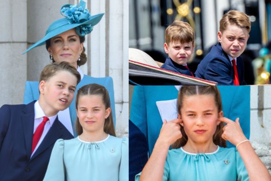 Londone – karaliaus Karolio III iškilmingas paradas: dėmesį kaustė princas George'as ir stilingoji Charlotte