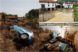 Dalį Ispanijos niokojo negailestingi potvyniai: gatvės virto upėmis, vanduo šlavė viską, kas pasitaikė kelyje