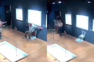 Retas kvailumas: muziejuje nuotraukai pozavęs turistas užvirto ant brangios kėdės ir paspruko
