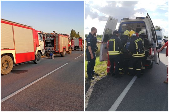 Masinė avarija Kėdainių r.: susidūrė 5 automobiliai, yra nukentėjusių