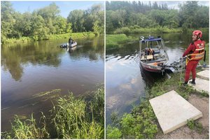 Dramatiška gelbėjimo operacija Ukmergėje: viena skęstanti mergina išgelbėta, kitos ieškos narai