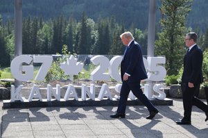 Dėl Irano krizės D. Trumpas anksčiau išvyko iš G7 susitikimo