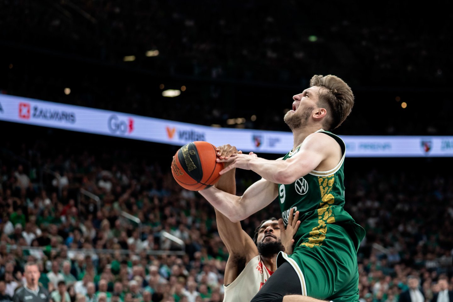 Kauno „Žalgirio“ ir VIlniaus „Ryto“ LKL finalo trečiosios rungtynės.<br>G. Bitvinsko nuotr.