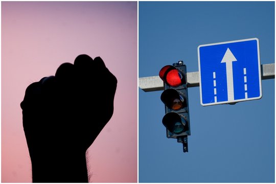 Vairuotojų konfliktas Klaipėdoje prie šviesoforo: įsiutęs vyras trenkė kitam ir subraižė automobilį