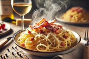 Spagečiai Carbonara – sūrio, kiaušinio ir pancettos harmonija