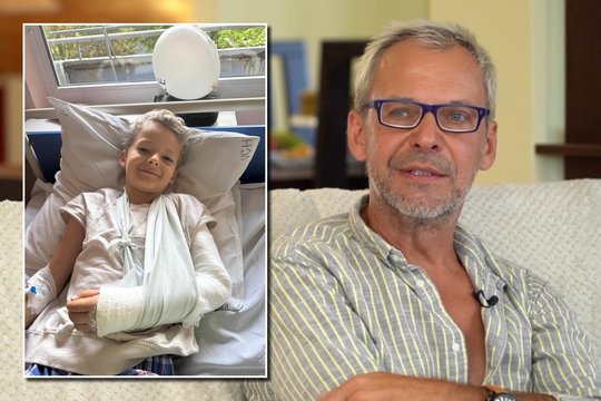 Prabilęs apie sūnaus traumą ant batuto, Aras Vėberis sulaukė begalės kitų tėvų reakcijų: „Kažkoks košmaras“