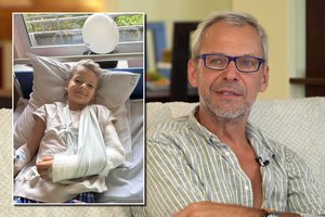 Prabilęs apie sūnaus traumą ant batuto, Aras Vėberis sulaukė begalės kitų tėvų reakcijų: „Kažkoks košmaras“