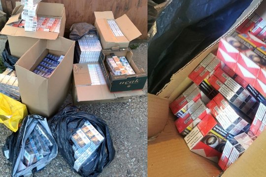 Sėkminga Pagėgių pasieniečių operacija Kauno rajone: aptikta cigarečių už 28 tūkst. eurų