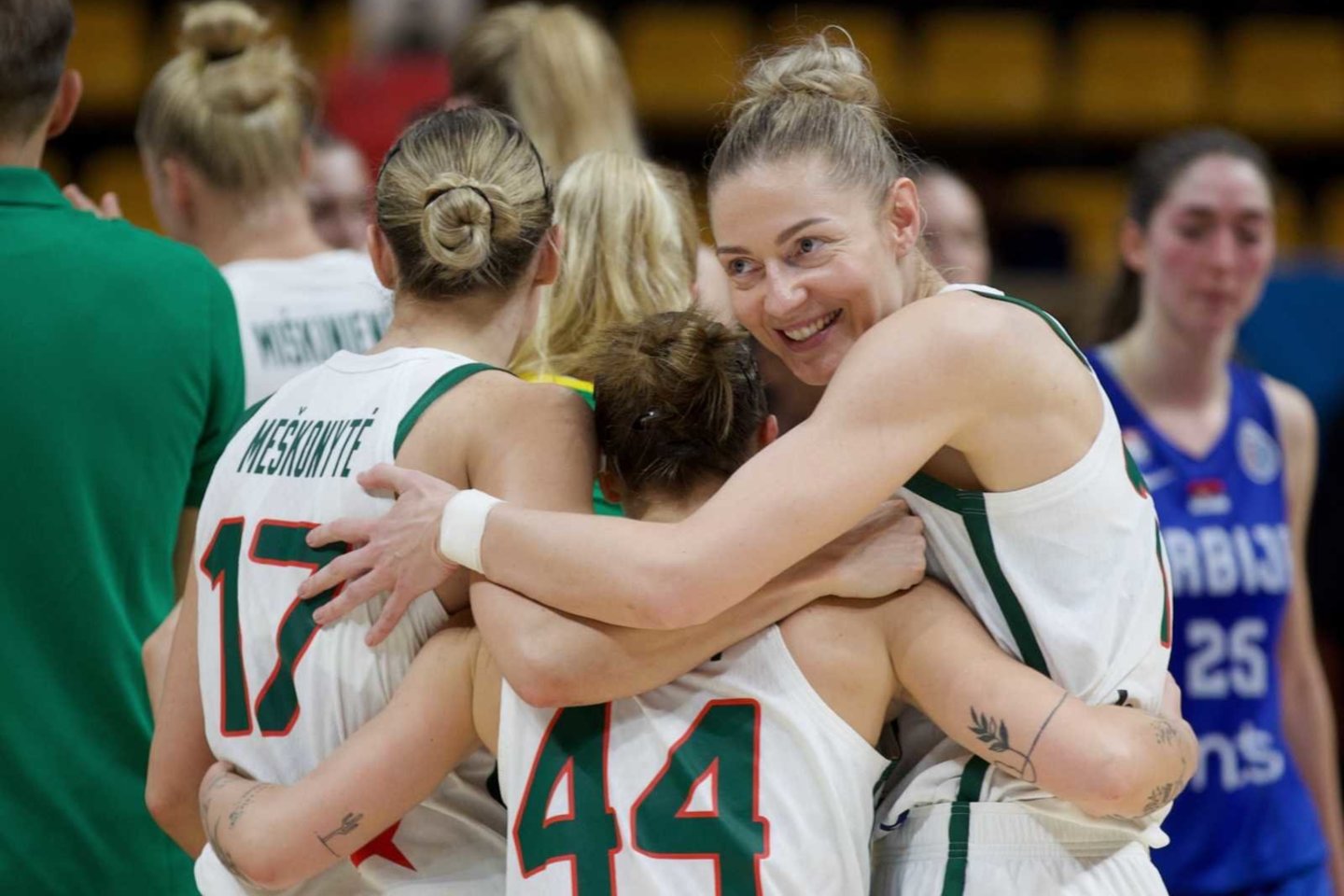 Lietuvos moterų krepšinio rinktinė žengė į Europos čempionato ketvirtfinalį.<br>ToGa Foto nuotr.