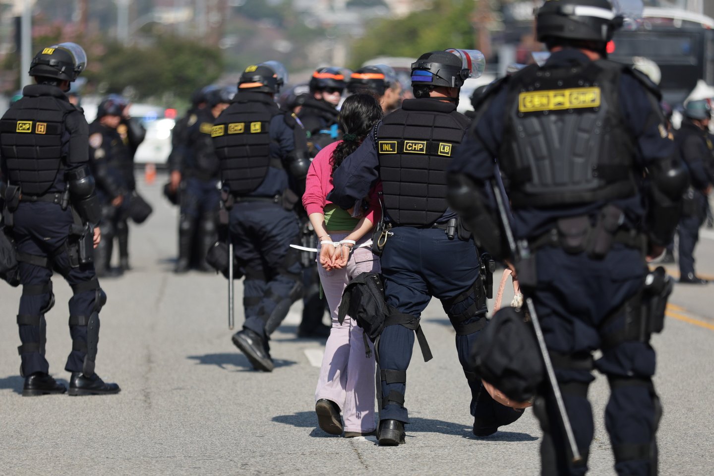 Protestai Los Andžele.<br>EPA-ELTA nuotr.