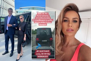 Plinta vaizdo įrašas, kuriame teigiama, kad K. Meseguer įamžinta su vyru: skyrybų nebus?