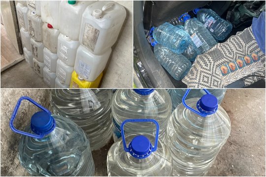 Jurbarko rajone į policijos rankas pateko beveik šimtas litrų naminės degtinės