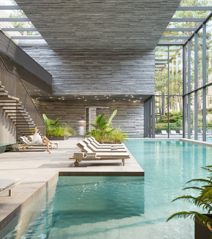 Šių metų pabaigoje Klaipėdos Girulių pajūryje prasidės vieno ambicingiausių sveikatinimo ir turizmo objektų Lietuvoje statybos.<br>„Hilton“ nuotr.