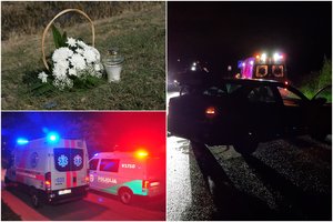 Nauji faktai apie tragišką avariją prie Marijampolės: jaunas kelių monstras pražudė 45-erių vyrą ir sužeidė paaugles dukras