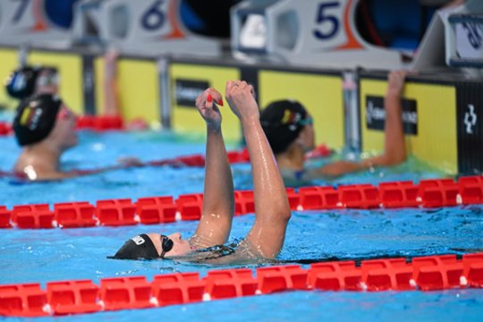 Europos jaunimo plaukimo čempionate K. Teterevkova iškovojo dar vieną medalį