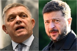 „Jis manęs nekenčia“: R. Fico viešai pasiskundė dėl V. Zelenskio