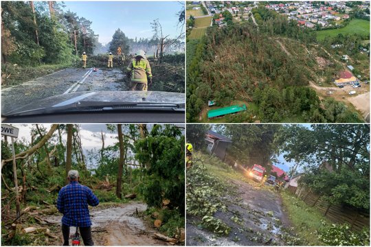 Galinga audra smogė Lenkijai: keliai tapo nepravažiuojami, dalis gyventojų – be elektros