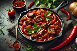 Tradicinis kiaulienos guliašas – šildantis ir maistingas pasirinkimas visai šeimai