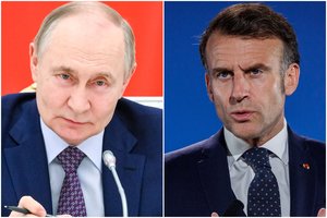 Po V. Putino ir E. Macrono pokalbio Kremlius trimituoja detales – žarstėsi kaltinimais ir reikalavimais