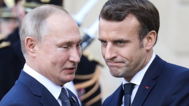 Po V. Putino ir E. Macrono pokalbio aiškėja, kas buvo aptarta: Rusijos prezidentas negailėjo kaltinimų