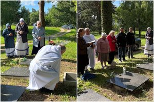 Vilniaus kapinėse – jautri ceremonija: malda į paskutinę kelionę palydėti artimųjų neturintys žmonės