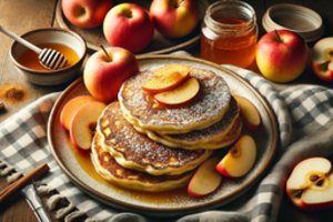 Mieliniai blynai su obuoliais – purūs, kvapnūs ir nostalgiškai skanūs