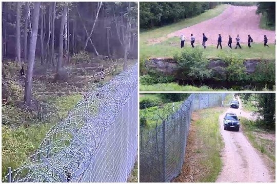 Įsiutę agresyvūs migrantai Lietuvos pasieniečius apmetė akmenimis: parodė, kaip viskas vyko