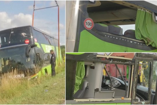 „FlixBus“ autobuso avarija Vokietijoje: bene pusė keleivių sužeisti, vienas – sunkiai