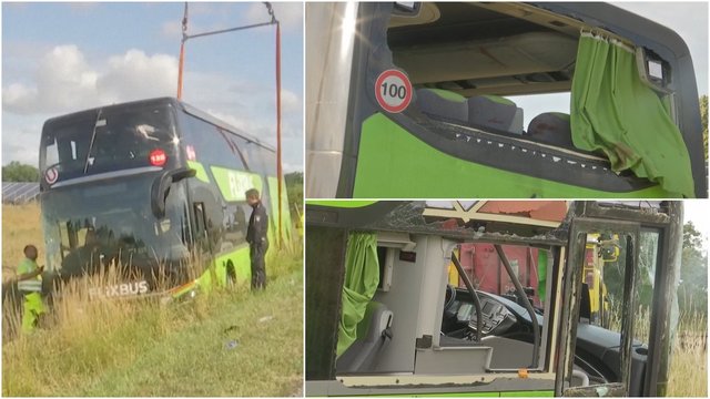 „FlixBus“ autobuso avarija Vokietijoje: bene pusė keleivių sužeisti, vienas – sunkiai