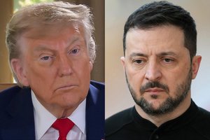V. Zelenskis telefonu kalbėjosi su D. Trumpu: paaiškėjo, ką aptarė