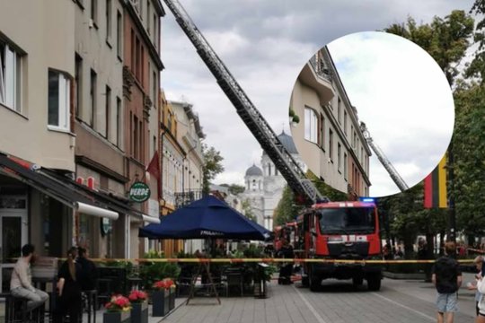 Į Kauno centrą skubėjo ugniagesiai: Laisvės alėjoje kilo gaisras