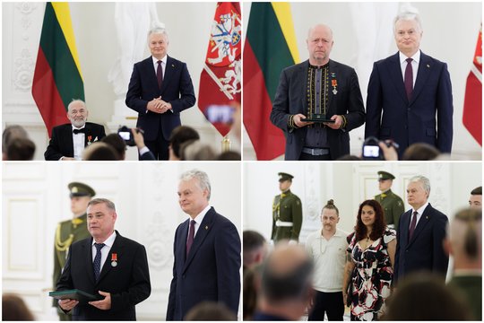 G. Nausėda įteikė apdovanojimus už nuopelnus Lietuvai: tarp įvertintų – ir žuvę JAV kariai