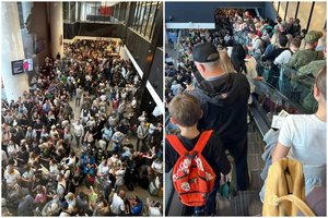 Chaosas Rusijos oro uostuose tęsiasi: rusai skrydžių laukia ištisas valandas, dalis jų – atšaukti