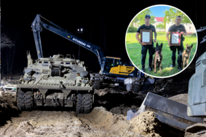Pabradės pelkėje JAV karių ieškojusiems kinologams iš Vilniaus – įvertinimas