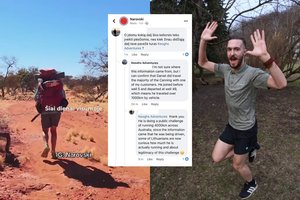 Australiją apibėgti žadėjusiam lietuviui – rimti kaltinimai: tikina, kad 1000 km nuvažiavo automobiliu 