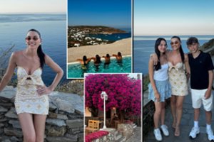 Š. Jasikevičiaus žmona A. Douka mėgaujasi Graikijos saule: pro akis neprasprūdo iškalbinga detalė