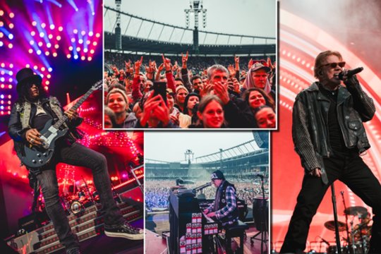 Istorinė akimirka: stebint dešimtims tūkstančių gerbėjų Kauną sudrebino „Guns N’ Roses“ koncertas