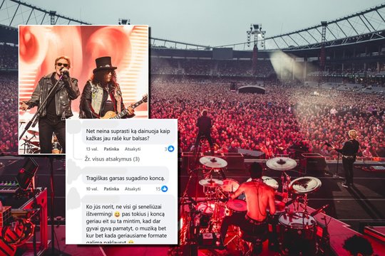 Kauną sudrebinus „Guns N’ Roses“, gerbėjai neslepia nusivylimo: „Sugadino koncertą“
