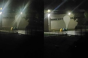 Į mokyklos kiemą Kaune atskrido balionas su kontrabanda