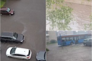 Vilnių skalavusios liūtys smogė Lietuvos pajūriui: Klaipėdoje užlietos gatvės