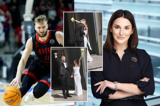 Susituokė Vilniaus „Ryto“ krepšininkas M. Paliukėnas: amžiną meilę prisiekė advokatei B. Kašėtaitei