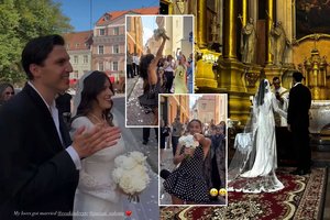 Kostiumų dizaineris J. Valenta vedė mylimąją: šventėje – žinomi veidai ir K. Meschino pagauta puokštė