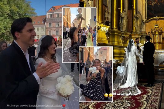 Kostiumų dizaineris J. Valenta vedė mylimąją: šventėje – žinomi veidai ir K. Meschino pagauta puokštė