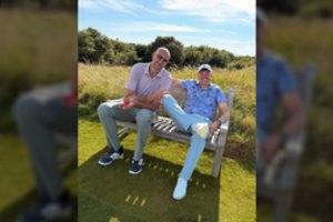 Išskirtiniai kadrai: Šarūnas Jasikevičius ir Žydrūnas Ilgauskas pratęsė tradiciją varžytis golfo laukuose