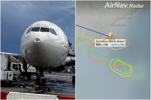 Įvykiai ore pasėjo nerimą: lėktuvas staiga buvo priverstas apsisukti